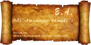Büchelmayer Atanáz névjegykártya